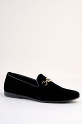 Lucente Velvet Black Loafers
